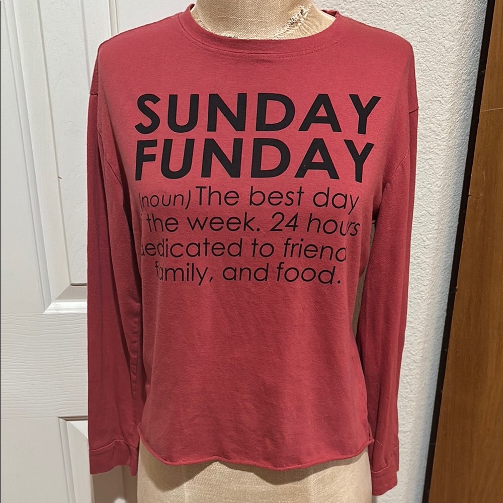 Source Unknown Red Boxy Long Sleeve Tee